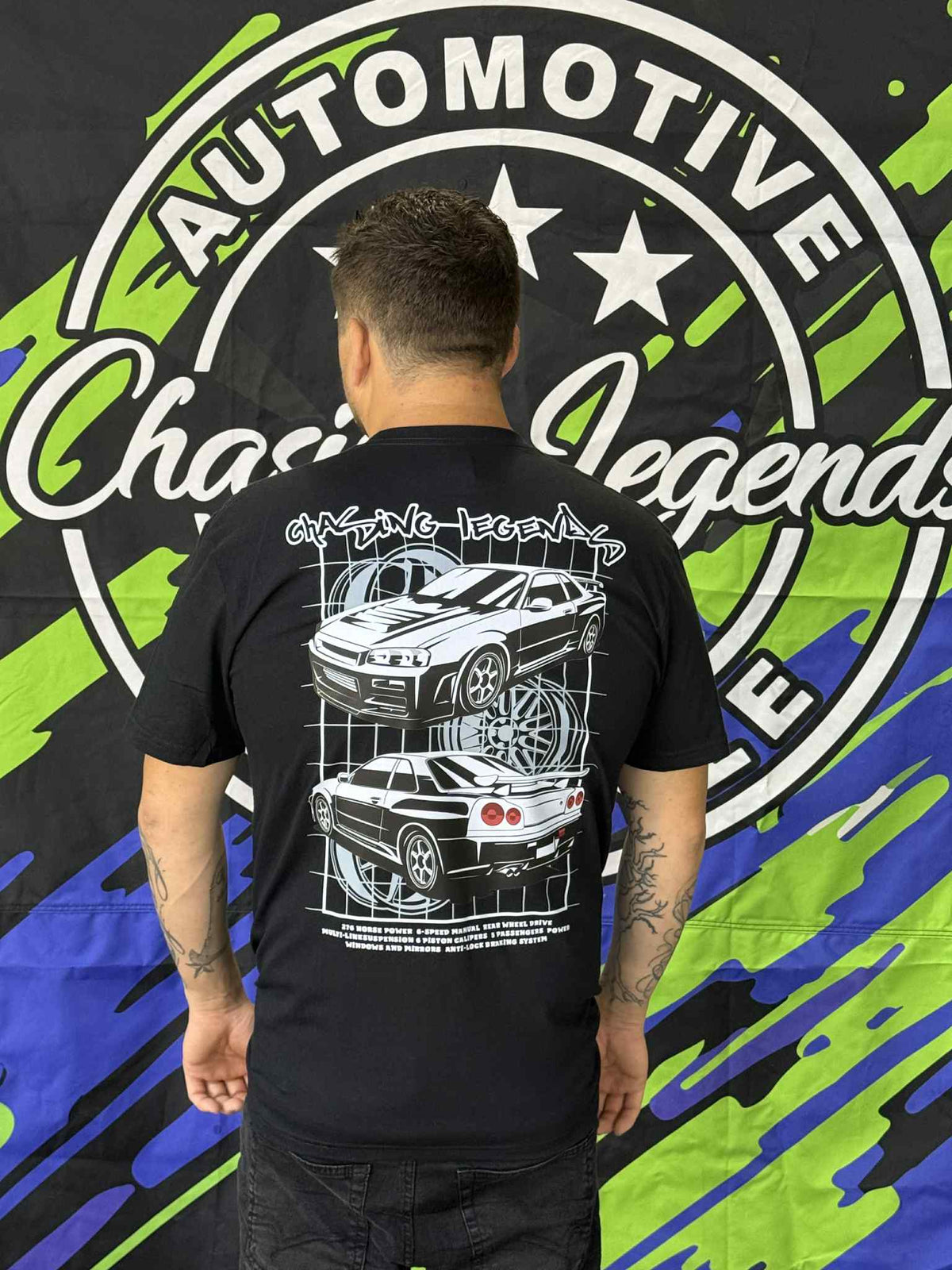 Chasing Legends Short Sleeve T-Shirt Nissan Skyline GT-R 34