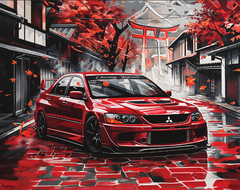 Red Fury – Lancer Evo Through Kyoto
